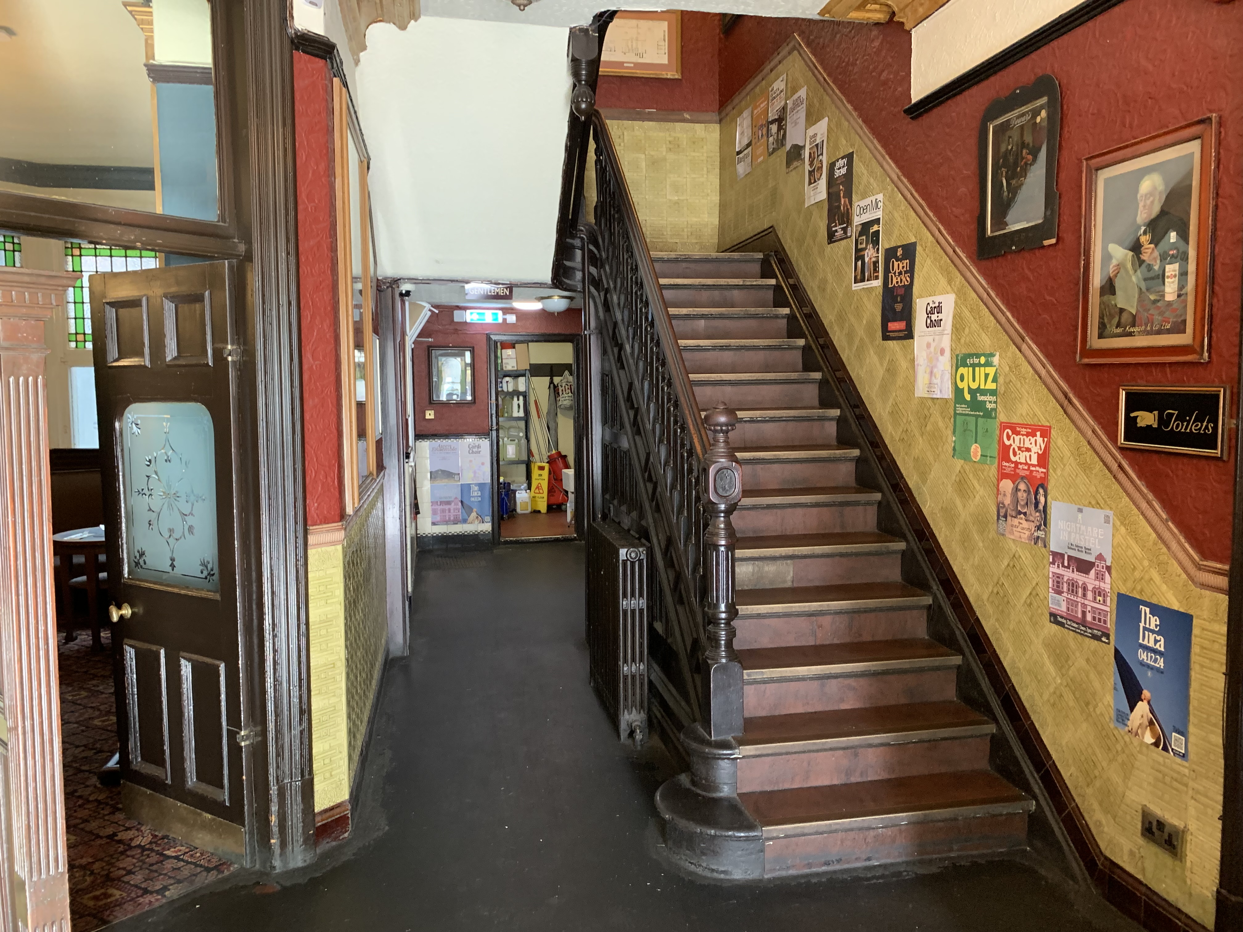 Central lobby showing tiled stairs.  by David Sherliker